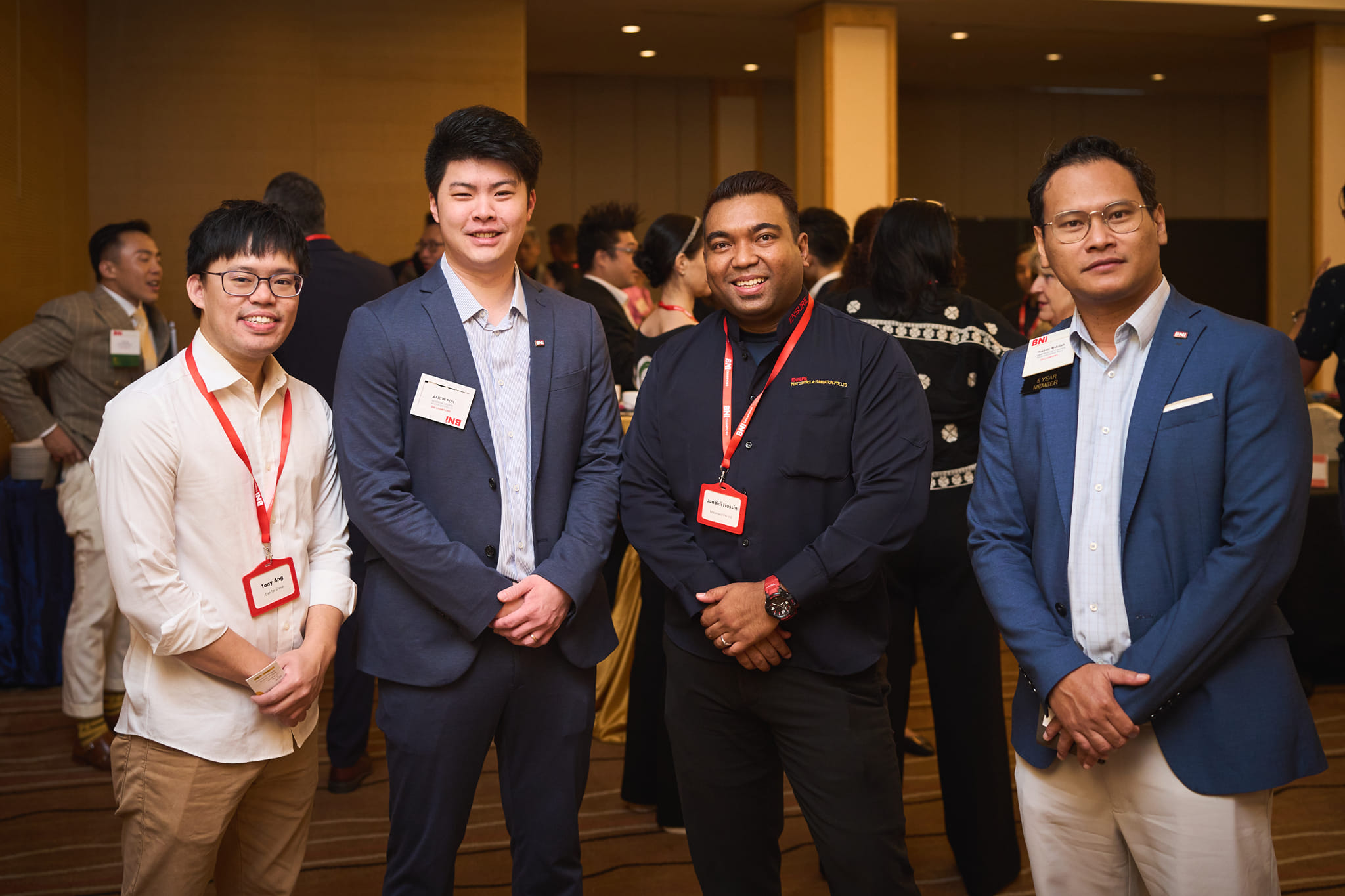 Zai with three other BNI Champions Chapter members