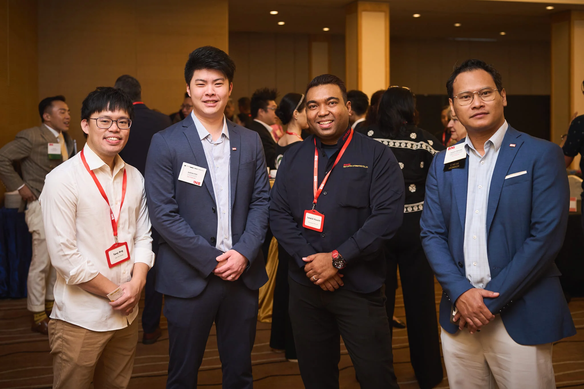 Zai with three other BNI Champions Chapter members